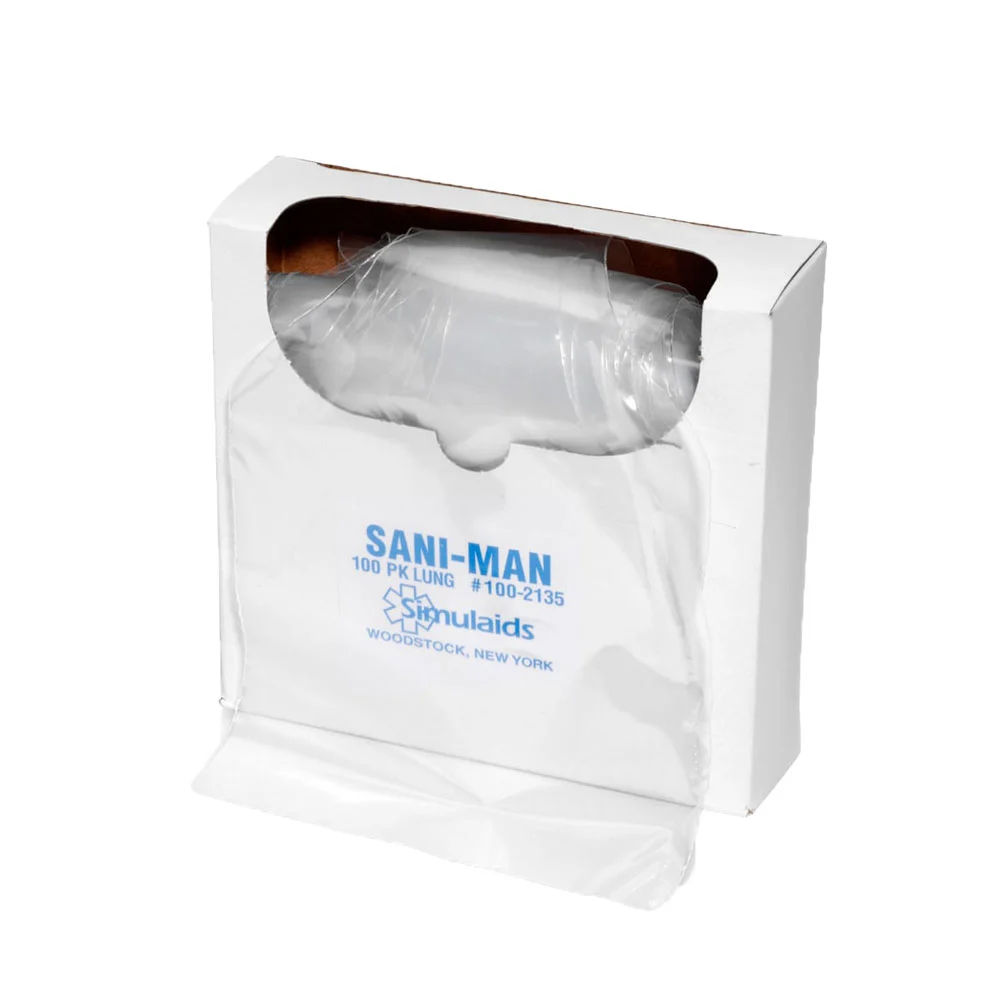 [100-2135] Sani-Man CPR Manikin - Face Shield Lung System (100 Pack)