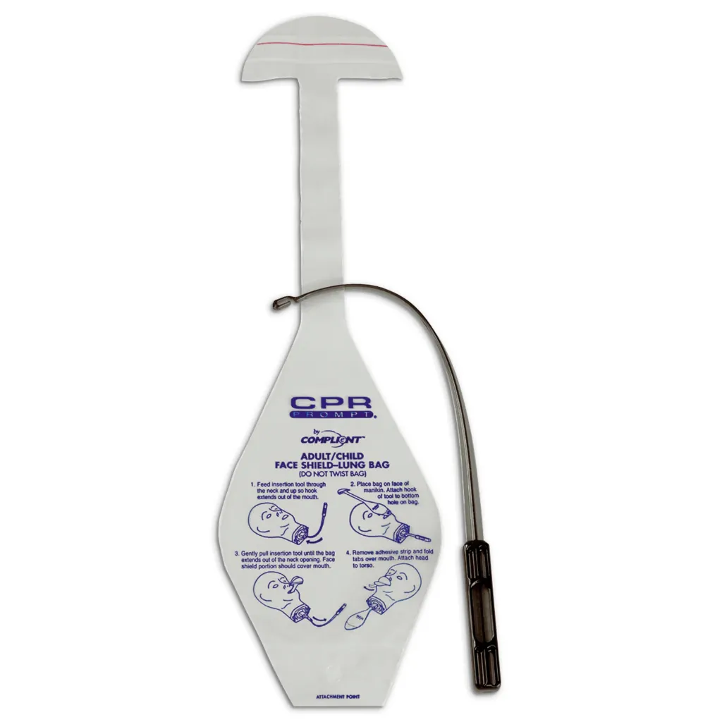 CPR Prompt Adult/Child Face Shield/Lung Bags (10 Pack)