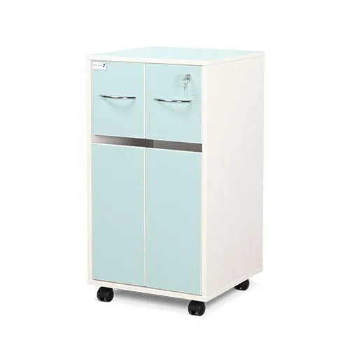 Bedside Cabinet with Two Drawers (Grey White)
