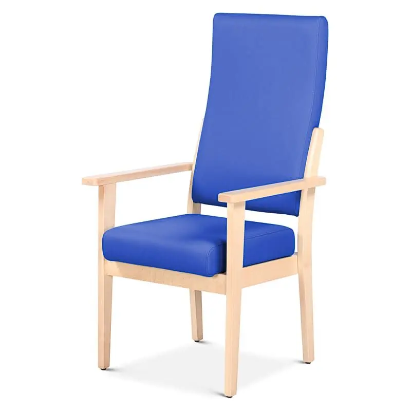 High Back Patient Armchair with Removable Seat (Blue)